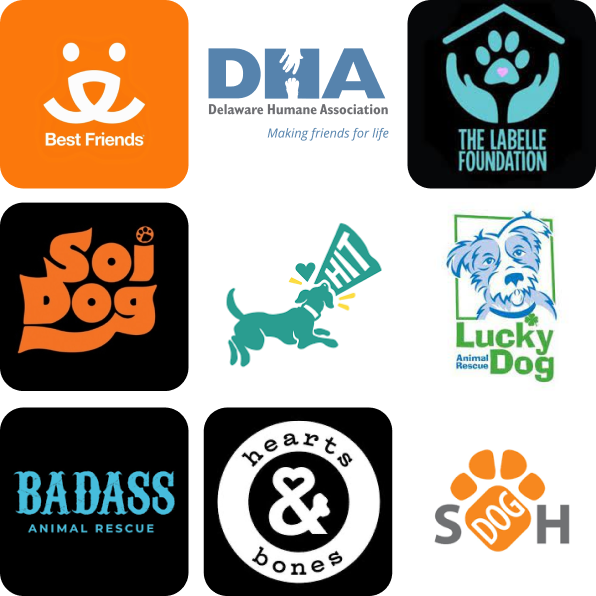 Logos of charities we work with